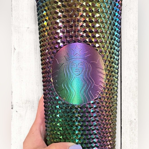 Starbucks Fall 2023 LE Oil Slick Rainbow Iridescent Venti Tumbler 24oz New - Picture 6 of 8